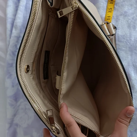 Michael Kors Beige Leather Satchel with Top Handles - Picture 4 of 5